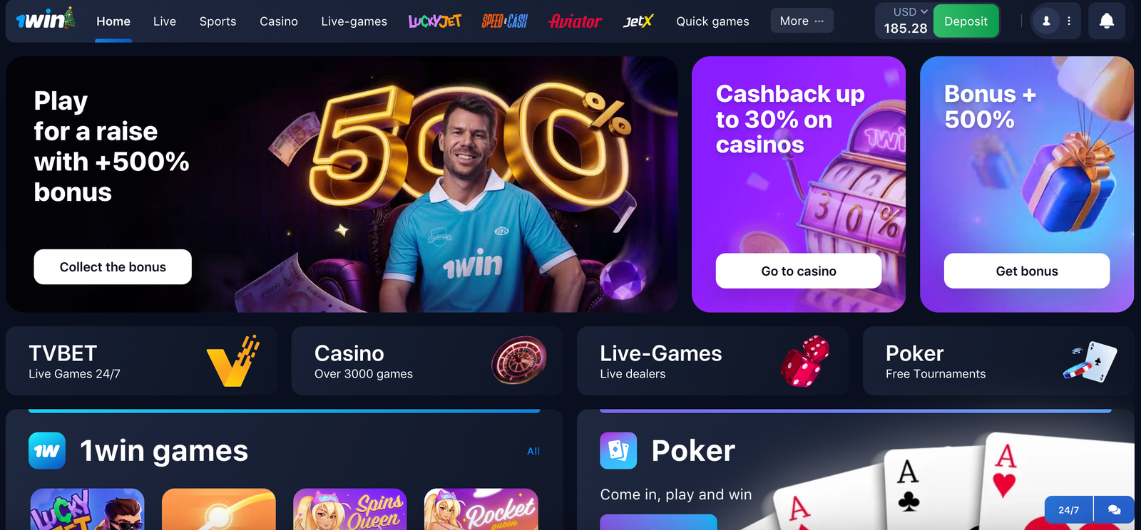 other games at 1win casino