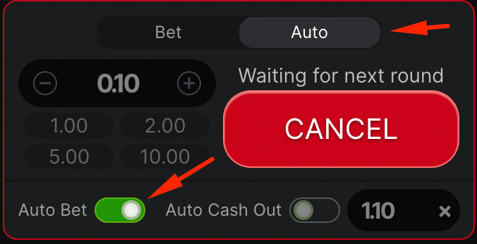 auto bet buttons